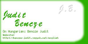 judit bencze business card